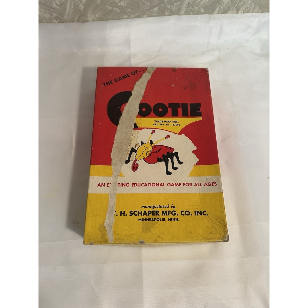 Vintage 1949 The Game of Cootie By W. H. Schaper Plastic Games As Is